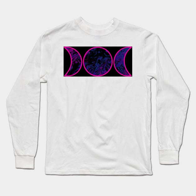 Triple Moon Long Sleeve T-Shirt by tothemoons